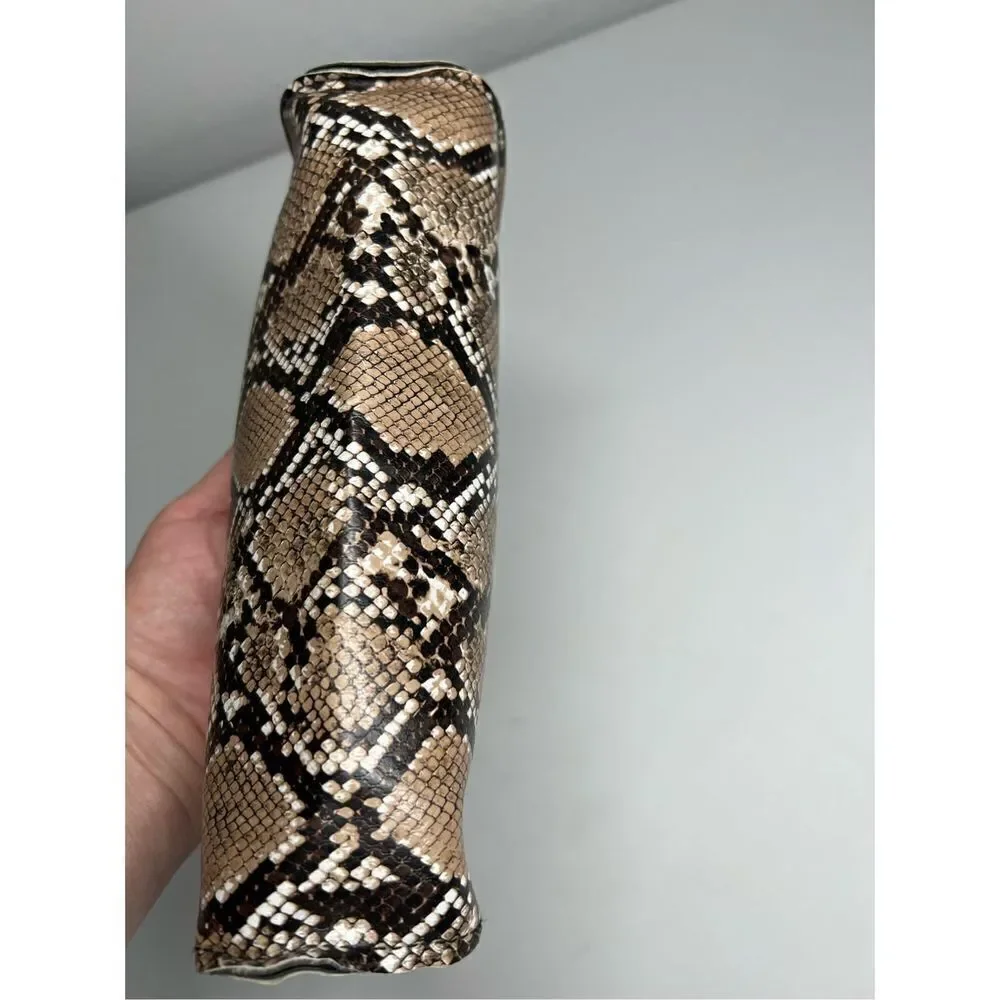 HOBO BAG WITH PYTHON EFFECT AND ZIPPER in Faux Leather